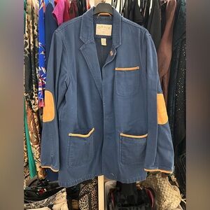 Orvis Zambesi Field Jacket Tan Leather Elbow Patches l 44L